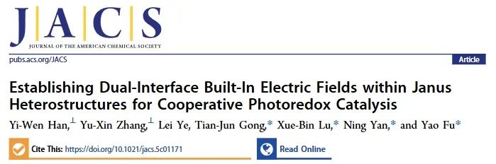 中国科学技术大学/新加坡国立大学/天津大学，发表JACS！