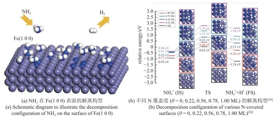 从自由能台阶图解析NH₃分解产氢的催化机制与活性位点