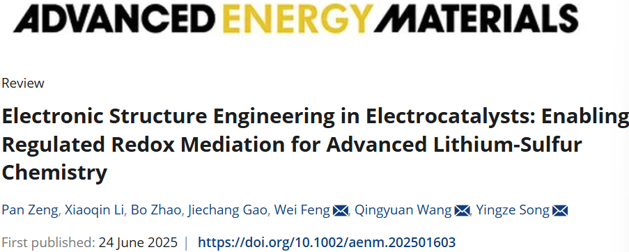 成都大学冯威/王清远&西南科大宋英泽，最新AEM综述：用于锂硫电池的先进电催化剂！
