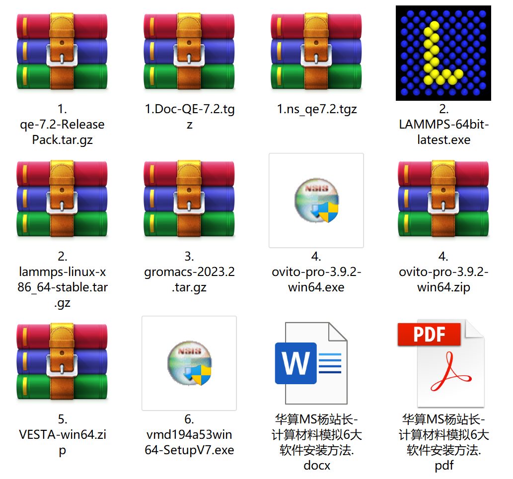 DFT+MD计算模拟软件下载、安装教程来了！QE、GROMACS、LAMMPS、VESTA、VMD、OVITO等！