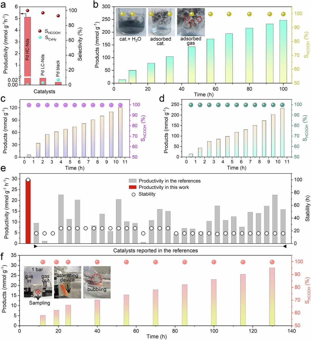 超99%！武大郭宇铮&厦大黄小青&纳米所徐勇，最新Nature子刊：钯纳米针水相催化CO2加氢制甲酸