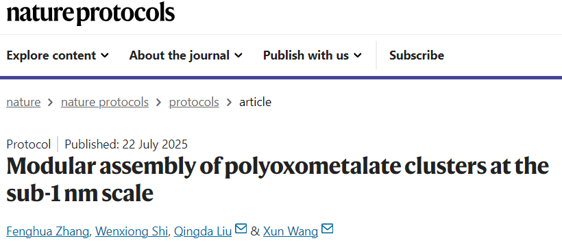 亚纳米尺度「玩积木」！清华大学「国家杰青」王训，重磅Nature Protocols！