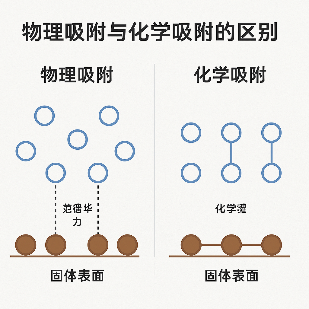 吸附现象的微观机制：物理吸附与化学吸附的热力学与结构行为对比