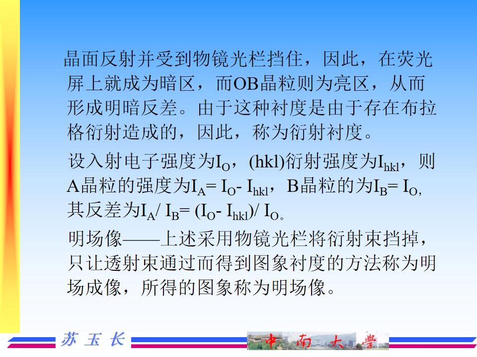 透射电镜TEM的成像原理及图像解释