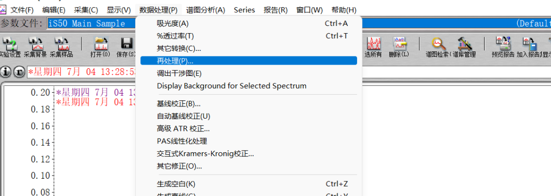 红外光谱的原理、结构以及软件分析数据示例
