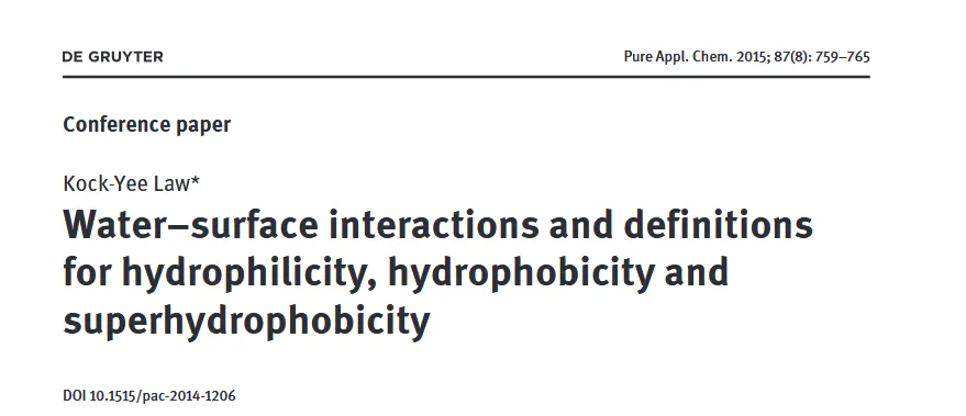 纳米颗粒的亲疏水性可以用接触角表征吗？跟宏观材料的有区别吗