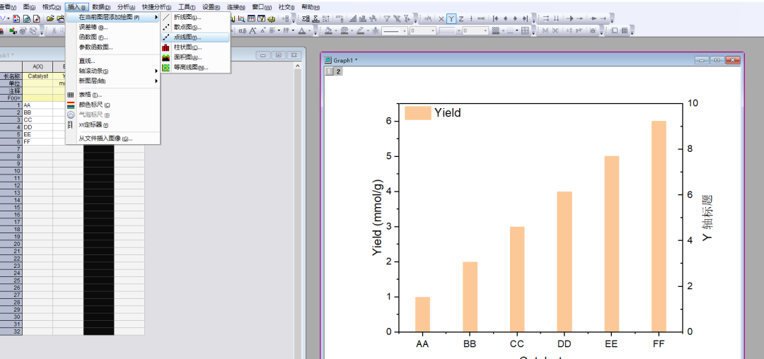 Origin：绘制多Y轴