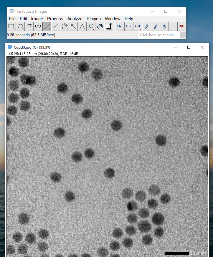 Image J处理电镜图像——颗粒长度测量和统计