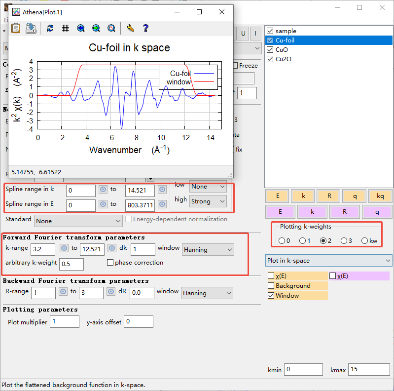 XAS数据处理Cu foil & CuO & Cu2O & sample流程示例