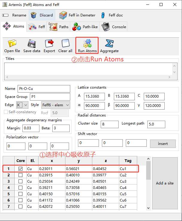 XAS数据处理Cu foil & CuO & Cu2O & sample流程示例（Artemis）