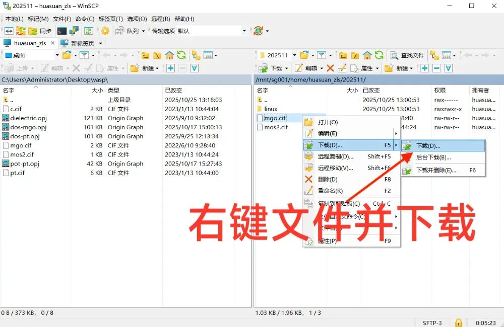【基础篇】VASP零基础系统化教程:Winscp软件下载超算文件！