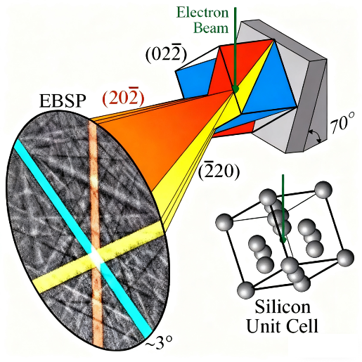 五种电子显微表征技术（SEM, TEM, ESEM, EDS, EBSD）的原理与应用对比