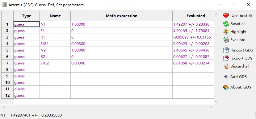 Artemis拟合教程-新手篇