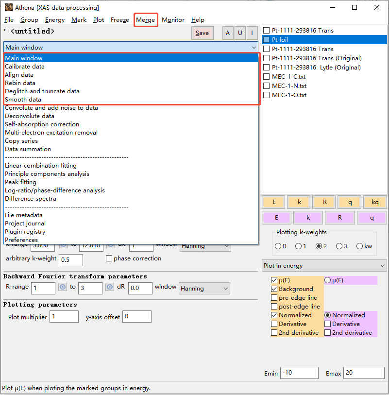 Athena拟合教程-新手篇