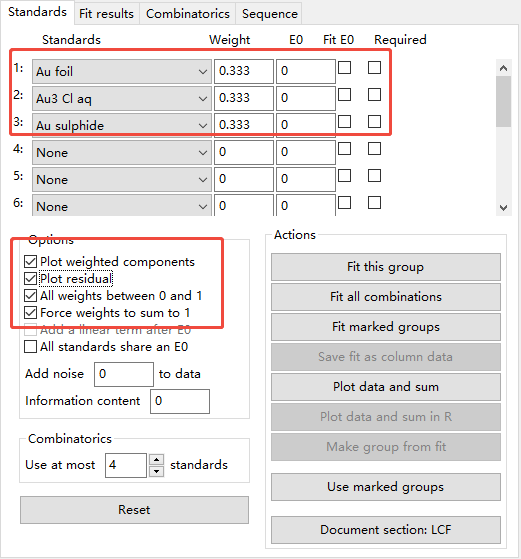 XAS 线性组合拟合操作教程