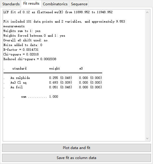 XAS 线性组合拟合操作教程
