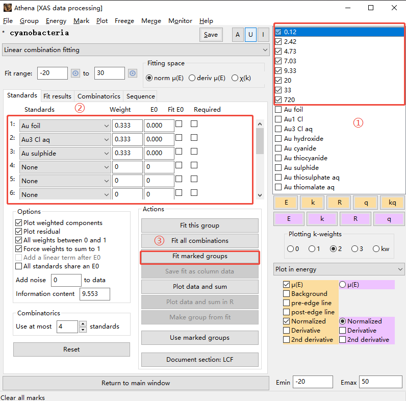 XAS 线性组合拟合操作教程