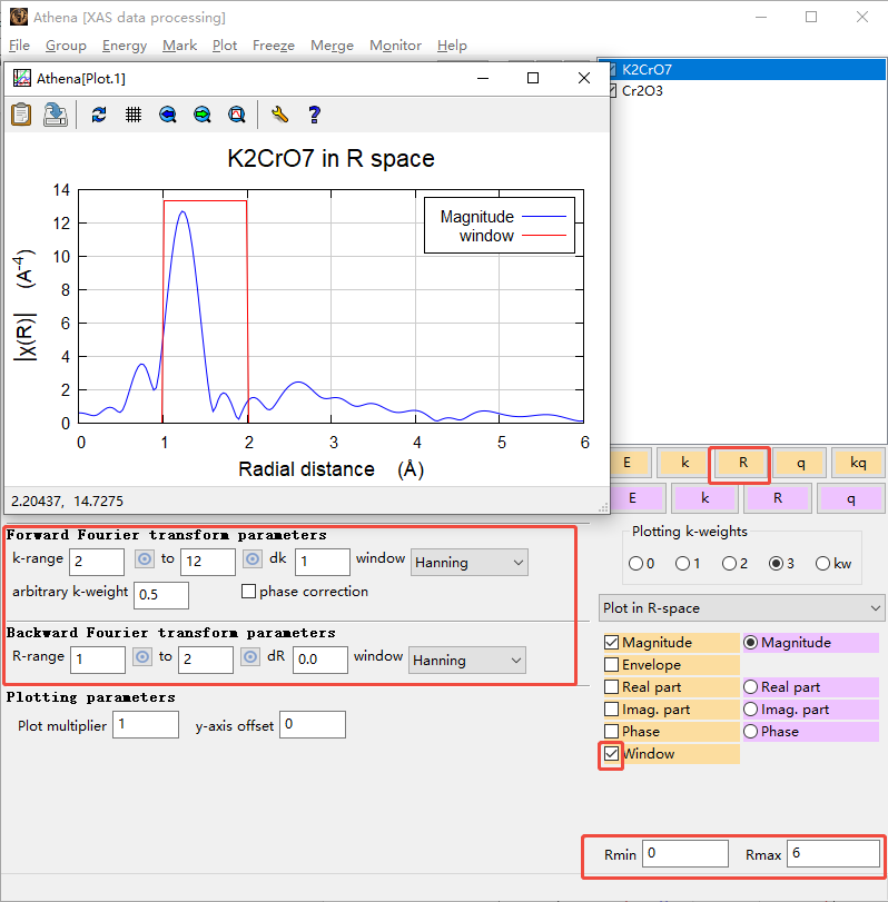 XAS数据处理Cr2O3&K2Cr2O7流程示例-Athena（同步辐射XAS数据处理入门指南）