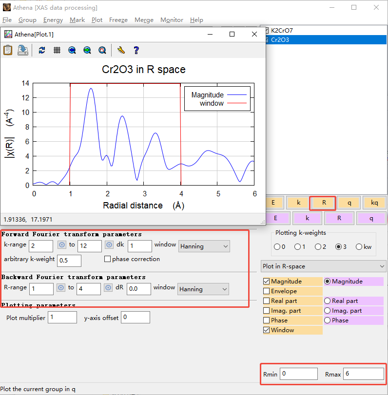 XAS数据处理Cr2O3&K2Cr2O7流程示例-Athena（同步辐射XAS数据处理入门指南）